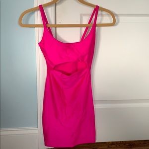 Fashion Nova Cut Out Mini Dress Hot Pink